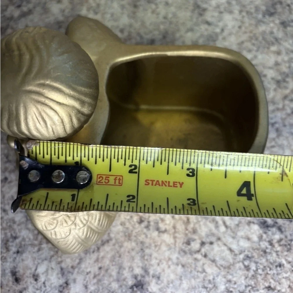 Elegant Gold Cherub Planter